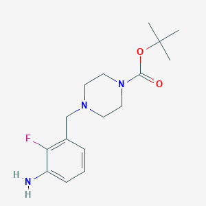 molecular formula C16H24FN3O2 B8350805 Tert-butyl 4-(3-amino-2-fluorobenzyl)piperazine-1-carboxylate 