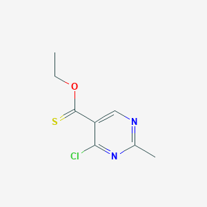 molecular formula C8H9ClN2OS B8351274 Ethyl 4-chloro-2-methylthio-pyrimidine-5-carboxylate 