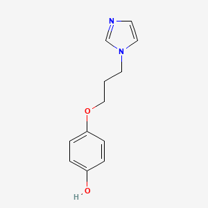 molecular formula C12H14N2O2 B8351334 p-[3-(1-Imidazolyl)propoxy]phenol 