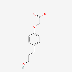 molecular formula C12H16O4 B8351349 Methyl [4-(3-hydroxypropyl)phenoxy]acetate 