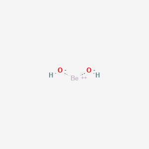 molecular formula BeH2O2 B083514 Beryllium hydroxide CAS No. 13327-32-7
