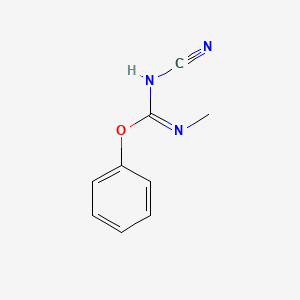 molecular formula C9H9N3O B8351532 N-Cyano-N'-methyl-O-phenylisourea 