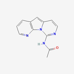 molecular formula C12H10N4O B8351825 N-(1,3,12-triazatricyclo[7.4.0.02,7]trideca-2(7),3,5,8,10,12-hexaen-13-yl)acetamide 