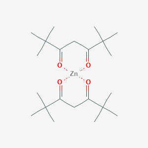 molecular formula C22H38O4Zn B083520 2,2,6,6-Tetramethylheptane-3,5-dione;ZINC CAS No. 14363-14-5