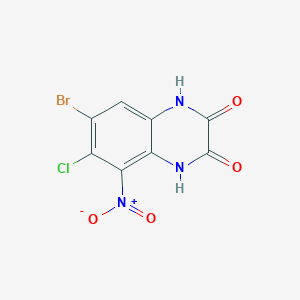 7-Bromo-6-chloro-5-nitro-1,4-dihydro-2,3-quinoxalinedione
