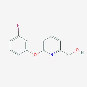 molecular formula C12H10FNO2 B8352038 6-(3-Fluorophenoxy)-2-pyridine methanol 
