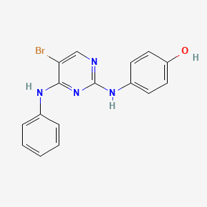 4-Anilino-5-bromo-2-(4-hydroxyanilino)pyrimidine