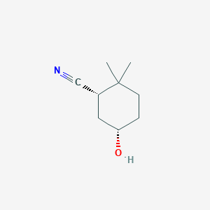 cis-5-Hydroxy-2,2-dimethylcyclohexanecarbonitrile