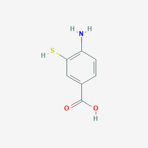 molecular formula C7H7NO2S B083525 4-Amino-3-mercaptobenzoic acid CAS No. 14543-45-4