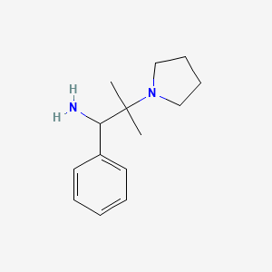 molecular formula C14H22N2 B8352540 [2-Methyl-1-phenyl-2-(1-pyrrolidinyl)propyl]amine 