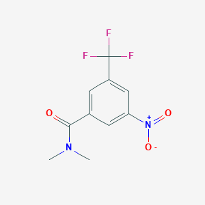 molecular formula C10H9F3N2O3 B8352546 Benzamide, N,N-dimethyl-3-nitro-5-(trifluoromethyl)- 