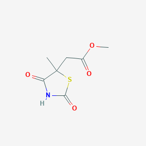 molecular formula C7H9NO4S B8352596 Methyl 5-methyl-2,4-dioxo-5-thiazolidineacetate 