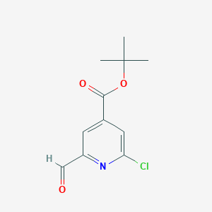 molecular formula C11H12ClNO3 B8352810 tert-Butyl 2-chloro-6-formylisonicotinate 