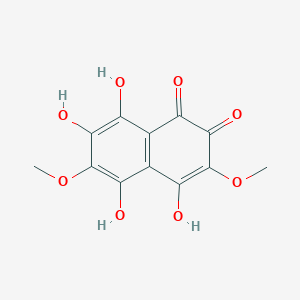molecular formula C12H10O8 B083529 4,5,7,8-Tetrahydroxy-3,6-dimethoxynaphthalene-1,2-dione CAS No. 14090-99-4
