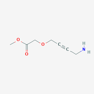 molecular formula C7H11NO3 B8353074 Methyl 7-Amino-3-oxa-5-heptynoate 
