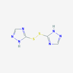 molecular formula C4H4N6S2 B083534 3,3'-Dithiobis(1H-1,2,4-triazole) CAS No. 14804-01-4