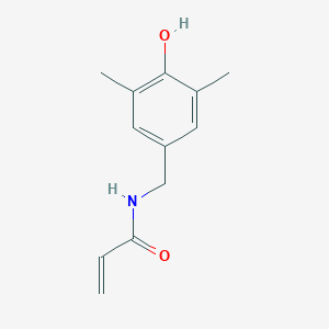 molecular formula C12H15NO2 B083539 N-[(4-Hydroxy-3,5-dimethylphenyl)methyl]prop-2-enamide CAS No. 13579-23-2