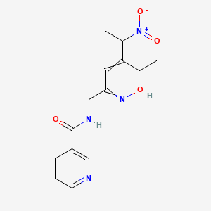 N-(4-ethyl-2-hydroxyimino-5-nitro-3-hexen-1-yl)-3-pyridinecarboxamide