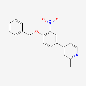 4-(4-(Benzyloxy)-3-nitrophenyl)-2-methylpyridine
