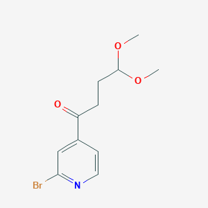 1-(2-Bromo-pyridin-4-yl)-4,4-dimethyoxy-butane-1-one