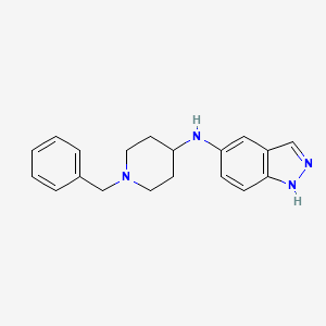 molecular formula C19H22N4 B8354172 N-(1-benzyl-4-piperidyl)-N-(1H-5-indazolyl)amine 