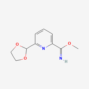 6-[1,3]Dioxolan-2-yl-pyridine-2-carboximidic acid methyl ester