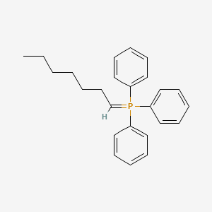 molecular formula C25H29P B8354187 Phosphorane, heptylidenetriphenyl- CAS No. 55367-56-1