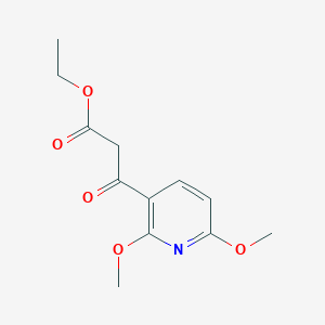 molecular formula C12H15NO5 B8354221 Ethyl 3-(2,6-dimethoxypyridin-3-yl)-3-oxopropanoate 