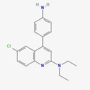 4-(4-Aminophenyl)-6-chloro-2-diethylaminoquinoline