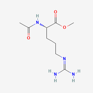 molecular formula C9H18N4O3 B8354261 N-acetyl arginine methyl ester 