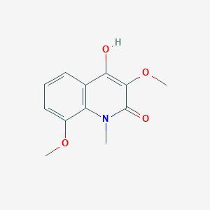 molecular formula C12H13NO4 B8354294 8-methoxy-3-methoxy-4-hydroxy-1-methyl-2(1H)-quinolinone 