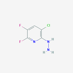 molecular formula C5H4ClF2N3 B8354572 3-Chloro-5,6-difluoro-2-hydrazinopyridine 