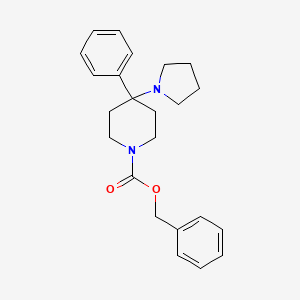 molecular formula C23H28N2O2 B8354605 Benzyloxycarbonyl-4-phenyl-4-(pyrrolidin-1-yl)piperidine 