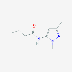 molecular formula C9H15N3O B8354629 5-Butyramido-1,3-dimethylpyrazole 