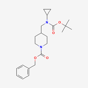 molecular formula C22H32N2O4 B8355167 N-Boc-N-[(1-Cbz-4-piperidyl)methyl]cyclopropanamine 