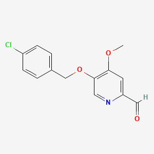 5-(4-Chloro-benzyloxy)-4-methoxy-pyridine-2-carbaldehyde