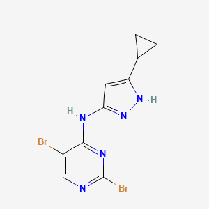 2,5-dibromo-N-(5-cyclopropyl-1H-pyrazol-3-yl)pyrimidin-4-amine