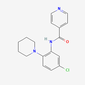 N-[5-chloro-2-(1-piperidinyl)phenyl]isonicotinamide
