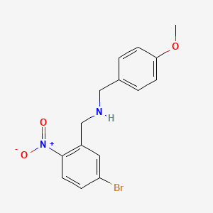 molecular formula C15H15BrN2O3 B8355300 N-(4-methoxybenzyl)(5-bromo-2-nitrophenyl)methanamine 
