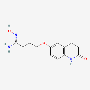 N'-hydroxy-4-((2-oxo-1,2,3,4-tetrahydroquinolin-6-yl)oxy)butanimidamide