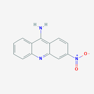 molecular formula C13H9N3O2 B083555 Acridine, 9-amino-3-nitro- CAS No. 14252-03-0
