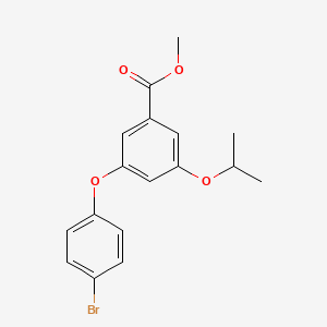 molecular formula C17H17BrO4 B8355578 Methyl 3-(4-bromophenoxy)-5-isopropoxybenzoate 