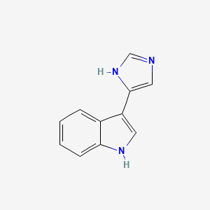 molecular formula C11H9N3 B8355848 3-(1H-imidazole-4-yl)-1H-indole 
