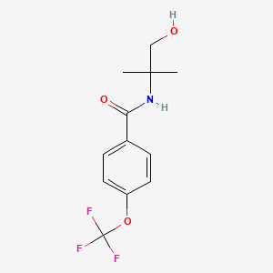 molecular formula C12H14F3NO3 B8356018 N-(2-hydroxy-1,1-dimethylethyl)-4-(trifluoromethoxy)benzamide 