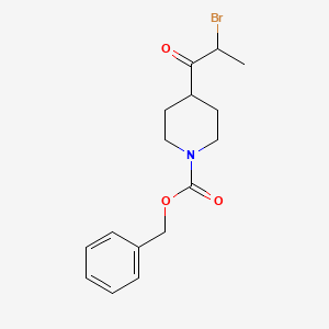 molecular formula C16H20BrNO3 B8356048 Benzyl 4-(2-bromopropanoyl)piperidine-1-carboxylate 