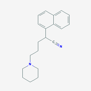molecular formula C20H24N2 B083561 alpha-(3-Piperidinopropyl)-1-naphthaleneacetonitrile CAS No. 13326-35-7
