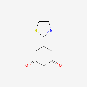 molecular formula C9H9NO2S B8356405 5-(2-Thiazolyl)-cyclohexane-1,3-dione 