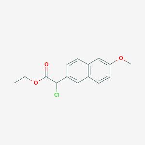 molecular formula C15H15ClO3 B8356722 Ethyl alpha-chloro-6-methoxy-2-naphthylacetate 
