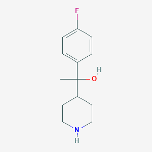 molecular formula C13H18FNO B8357000 alpha-Methyl-alpha-(4-piperidyl)-p-fluorobenzyl alcohol 