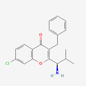 2-((R)-1-amino-2-methyl-propyl)-3-benzyl-7-chloro-chromen-4-one